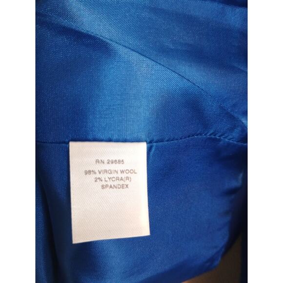 Pendleton Blazer Womens 6P Cobalt Blue Corpcore Classic Career Stretch Jacket - Picture 11 of 12